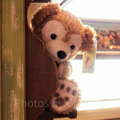 ちらっとこちらをのぞいているダッフィー