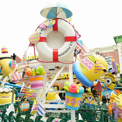 ミニオンパークのイースターデコレーション（過去撮影）