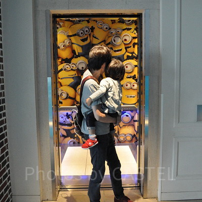 ホテルユニバーサルポートのフォトスポットでもあるエレベーター