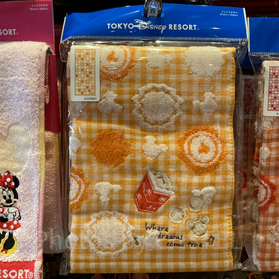 フェイスタオル（ポップコーン柄）