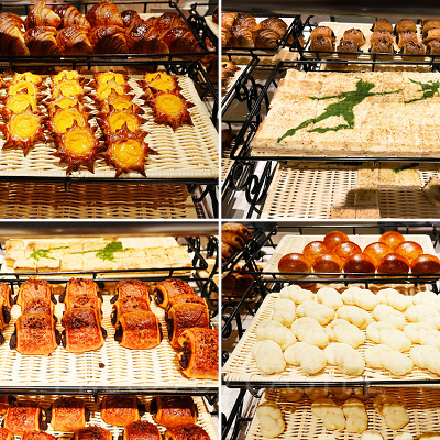 ファンタジースプリングスレストランの朝食ブッフェ：パンメニュー