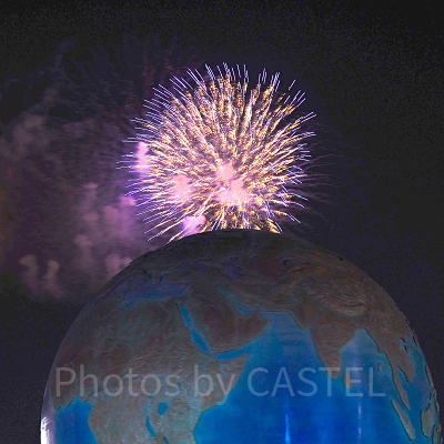 アクアスフィアから眺める花火
