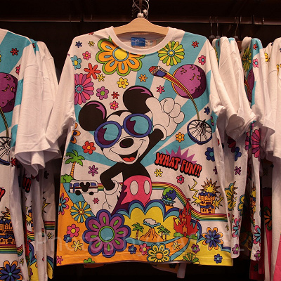 フラワーミッキーTシャツ