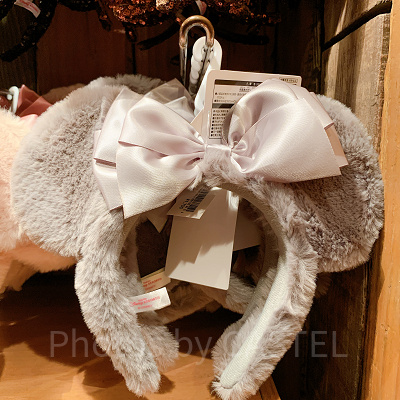 もこもこリボンカチューシャ(グレー)