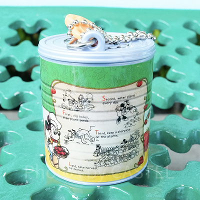 ガチャガチャ：お菓子モチーフのキーチェーン①トマトスナック缶