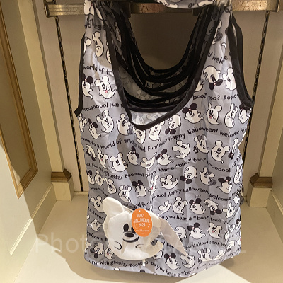 おばけミッキーポケッタブルバッグ（ディズニーハロウィングッズ2024）