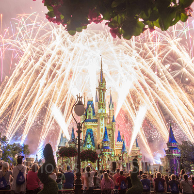 Happily Ever After フィナーレ（マジックキングダム・夜）<br /> 設定：16㎜ SS6.4 F10 ISO100（三脚使用・トリミングあり）