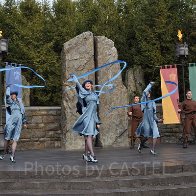 ハリーポッターエリアのショー「トライウィザード・スピリット・ラリー」