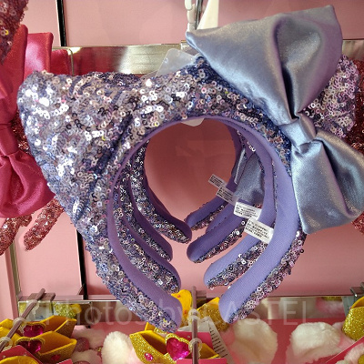 ハローキティのスパンコールカチューシャ（パープル）