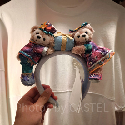 香港ディズニー20周年「ダッフィー＆フレンズ・グランドセレブレーショングッズ」：ダッフィー＆シェリーメイのペアカチューシャ