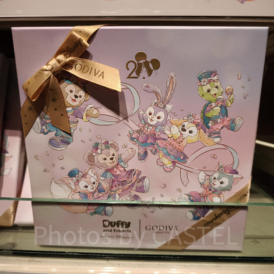 香港ディズニー20周年「ダッフィー&フレンズ・グランドセレブレーショングッズ」:GODIVAコラボチョコレート