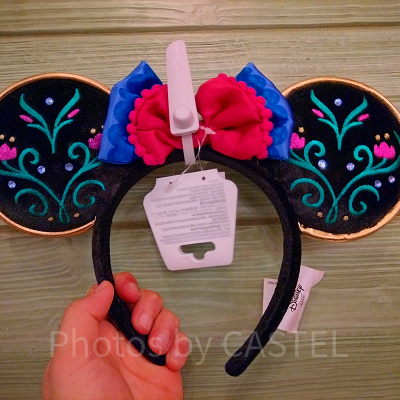 香港ディズニーアナ雪グッズ：アナのドレスのカチューシャ