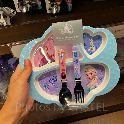 香港ディズニーアナ雪グッズ：お子様用プレート