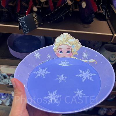 香港ディズニーアナ雪グッズ:エルサのプラスチック平皿