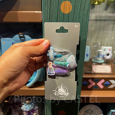 香港ディズニーアナ雪グッズ：ヘアクリップセット（オラフ・エルサ・アナ）