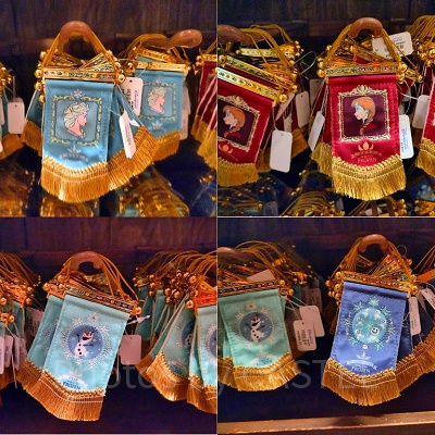 香港ディズニーアナ雪グッズ：ミニタペストリー（アナ／エルサ／オラフ／スノーギース）