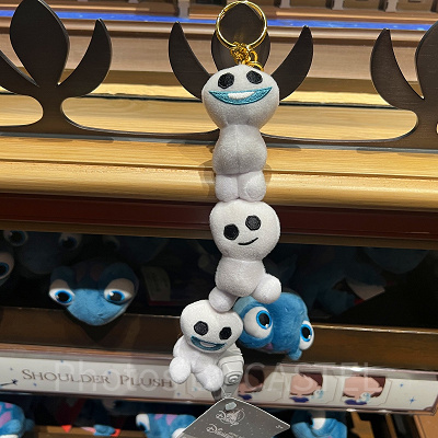 香港ディズニーアナ雪グッズ：スノーギース3体のリング付ぬいぐるみキーチェーン
