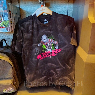 香港ディズニーマーベルグッズ：アントマンのTシャツ（黒）