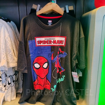 香港ディズニーマーベルグッズ：コミック版スパイダーマンTシャツ