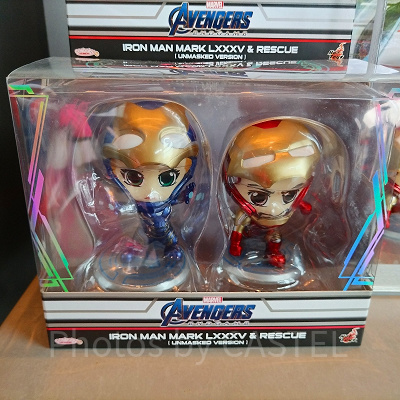 香港ディズニーマーベルグッズ:アイアンマン&レスキューのマスコットフィギュアスタンド