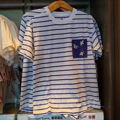 香港ディズニーマーベルグッズ：スパイダーマンボーダーTシャツ