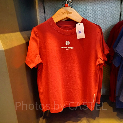 香港ディズニーマーベルグッズ：ザ・ファースト・アベンジャーのTシャツ（赤）