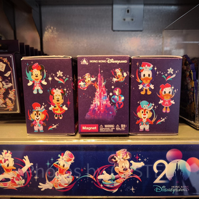 香港ディズニー20周年「ミッキー＆フレンズ・グランドセレブレーショングッズ」：キャラクターマグネット