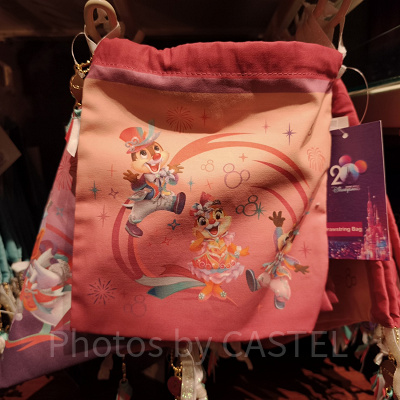 香港ディズニー20周年「ミッキー＆フレンズ・グランドセレブレーショングッズ」：きんちゃく袋