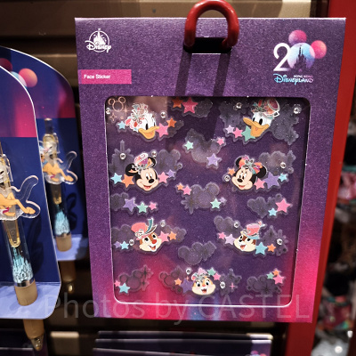 香港ディズニー20周年「ミッキー＆フレンズ・グランドセレブレーショングッズ」：フェイスステッカー
