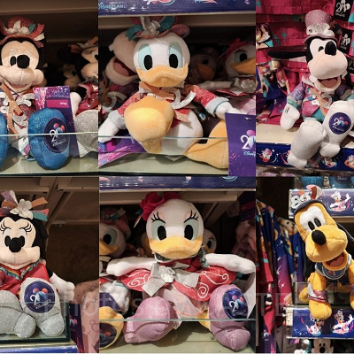 香港ディズニー20周年「ミッキー&フレンズ・グランドセレブレーショングッズ」:ぬいぐるみ