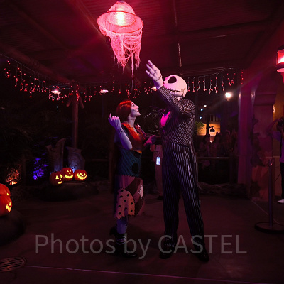 香港ディズニーランドのレストラン:リバー・ビュー・カフェのハロウィン期間恒例のナイトメア・ビフォア・ディナーではジャックやサリーに会える!