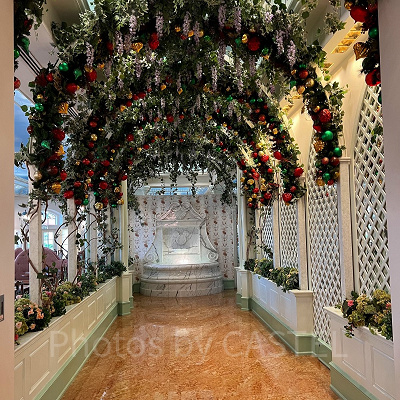 香港エンチャンテッドガーデンレストラン:入り口に入ると、魔法のようなアーチが!