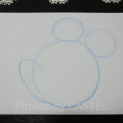 ミッキーの書き方ステップ③-1