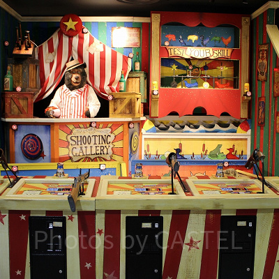 シューティングギャラリーは600点以上獲得すると景品ゲット！