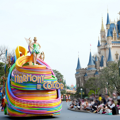 アウト側ならシンデレラ城も一緒に見られる