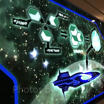 ファストパス側のQラインのポスターです。