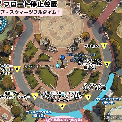 イッツ・ア・スウィーツフルタイム！ののフロート停止位置(プラザ)