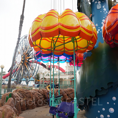 カリフォルニアアナハイムディズニーのアトラクション：ジャンピン・ジェリー・フィッシュ