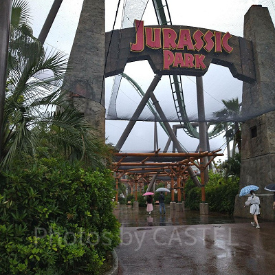 雨のジュラシックパークエリア