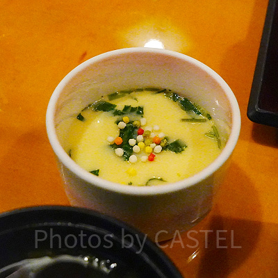 霞の松花堂御膳は茶碗蒸し付き(USJ×鬼滅の刃 刀鍛冶の里ひょっとこ亭)