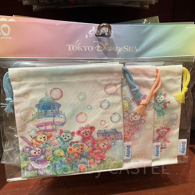 きんちゃくセット(ダッフィー20周年カラフルハピネスグッズ)