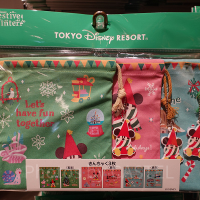 ディズニー・クリスマス・リルリンリングッズ：きんちゃくセット