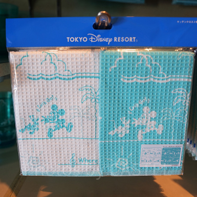 キッチンクロスセット（ディズニーブルーのパークフードモチーフグッズ）