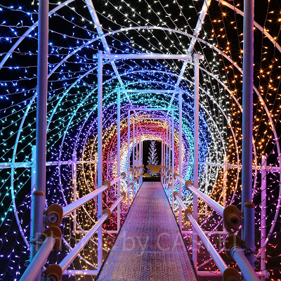 まるで吸い込まれてしまいそうな「光のワープホール」