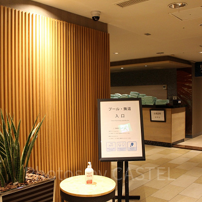 舞湯の入口。ここから先は男女別の更衣室になっています