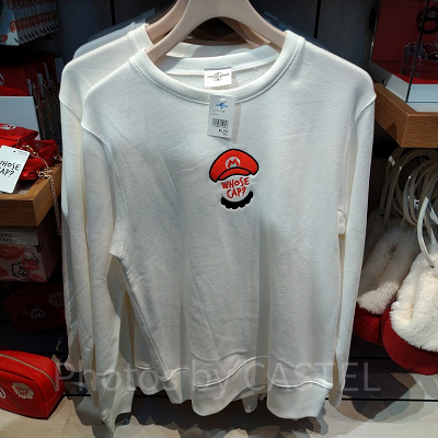 マリオのワンポイントトレーナー（白）