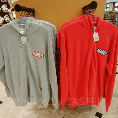 マーベルジップパーカー（グレー／赤）