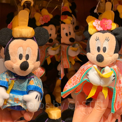 ミッキーとミニーぬいぐるみバッジセット