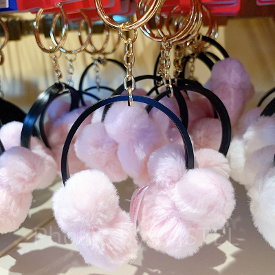 ミッキー耳あてキーチェーン（ピンク）