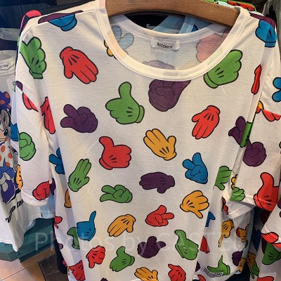 ミッキーグローブ総柄Tシャツ（ホワイト）